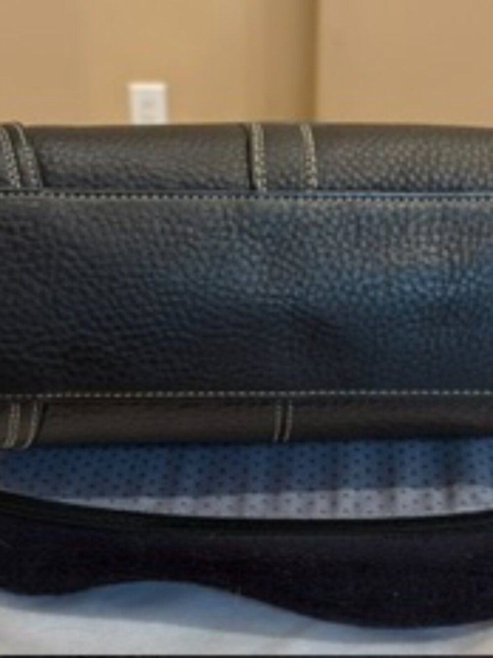 Coach F13957 Black Pebbled Leather Turnlock Flap Shoulder Crossbody Bag - Picture 4 of 10